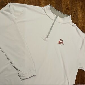 Peter Millar Perth Performance 1/4 Zip XL Disney Grumpy Snow White Golf Gray